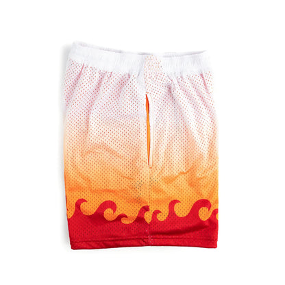 Flame Pillar Mesh Shorts