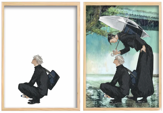 Jujutsu Kaisen | Gojo & Geto in the Rain LED Painting