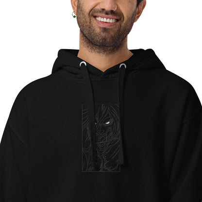 Attack on Titan Eren Yeager Annihilate Blackout Hoodie (Embroidered)